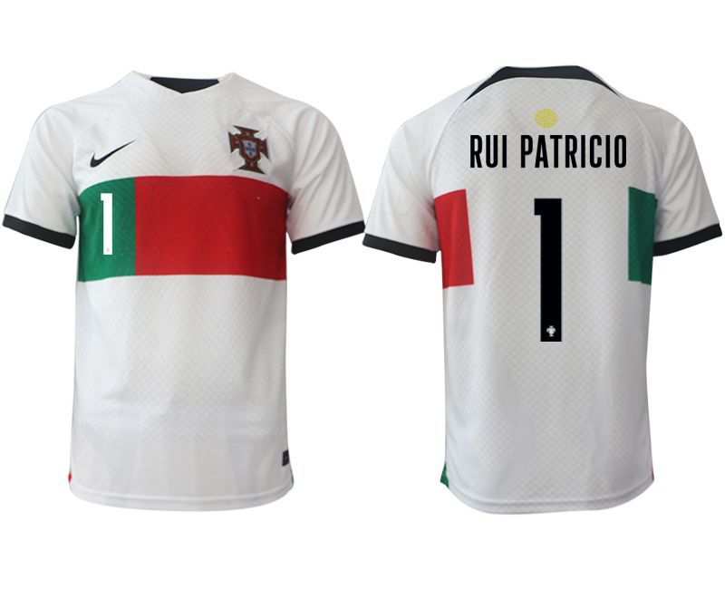 Men 2022 World Cup National Team Portugal away aaa versio white #1 Soccer Jersey